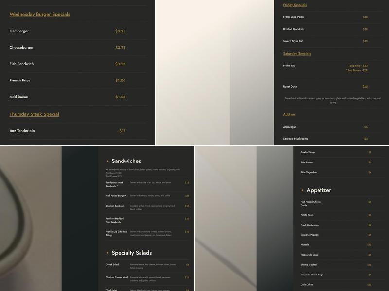 White House Inn Menu