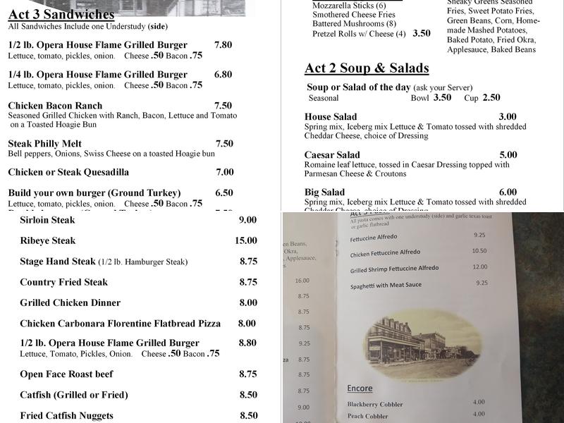 Intermission Cafe Menu