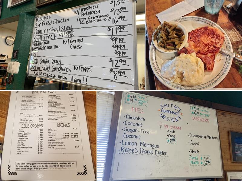 Smith's Restaurant Menu