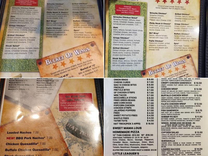 Red Zone Pub & Grill Menu