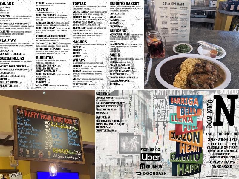 Don Nico at Atlas Park Menu