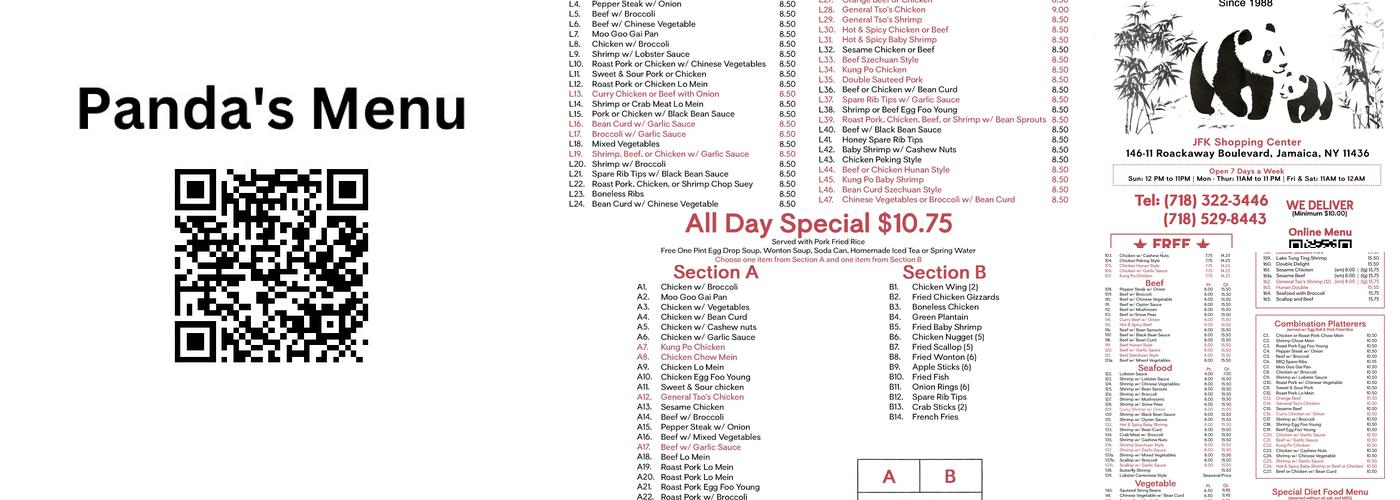 Panda Menu