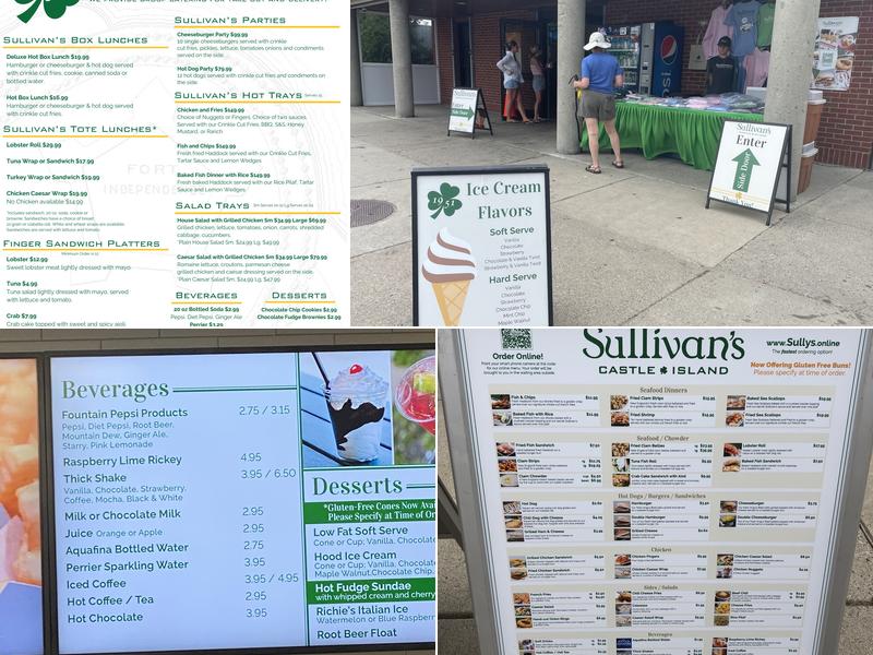 Sullivan's Castle Island Menu