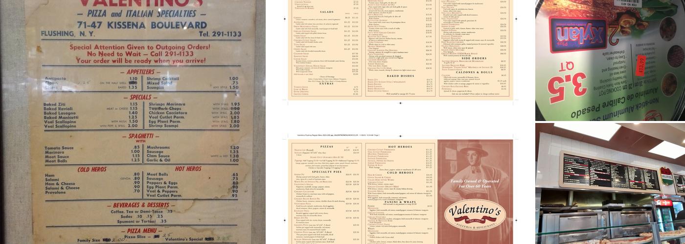 Valentino's Pizzeria & Restaurant Menu