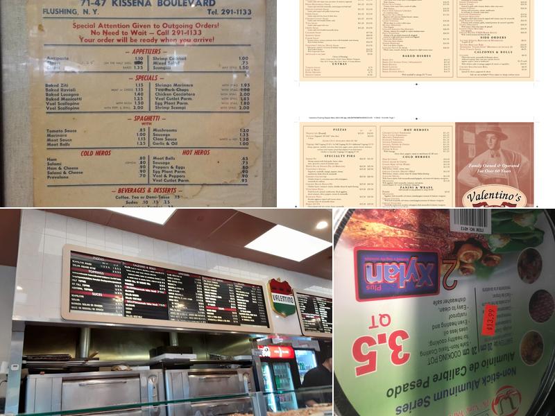 Valentino's Pizzeria & Restaurant Menu