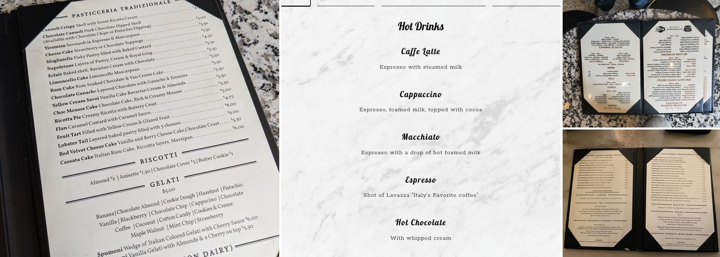 Caffe Vittoria Menu