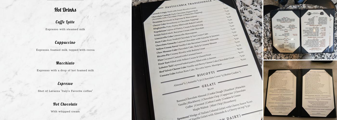 Caffe Vittoria Menu