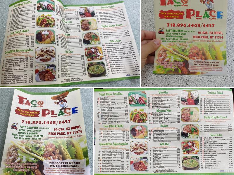 Taco Place Menu
