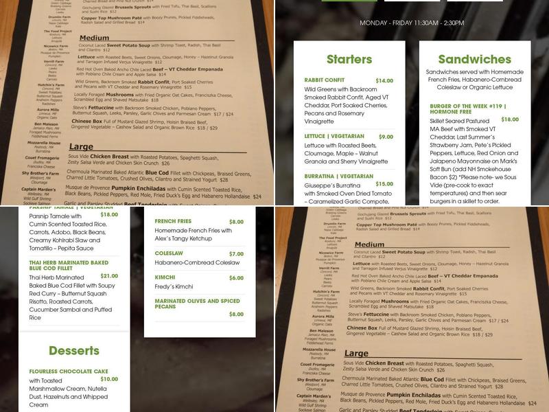 Evoo Restaurant Menu