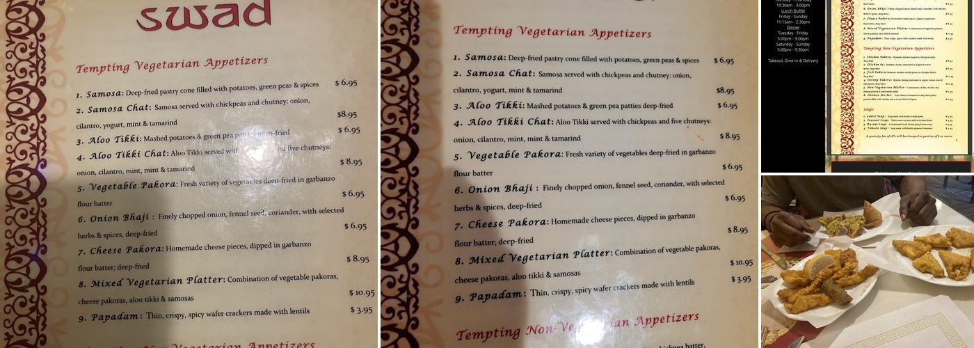 Swad Menu