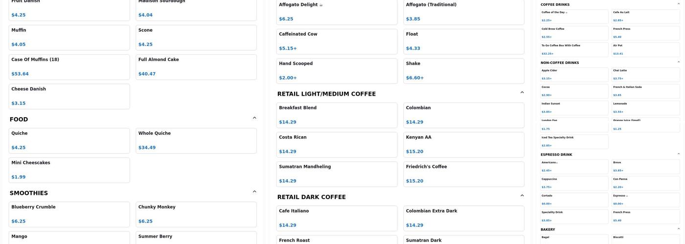 Steep n Brew - West Menu