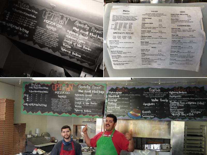 Uptown Pizza Company Menu