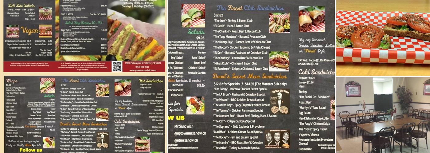 Mr Sandwich Menu