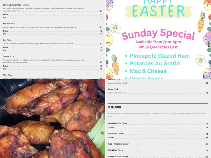 Dahmen's at Hawks Landing Menu