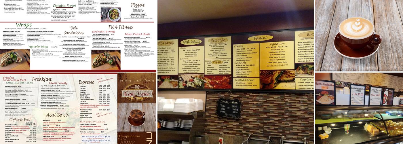 Cafe Valer Menu