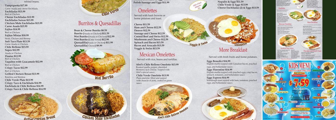 Greenleaf Cafe Menu