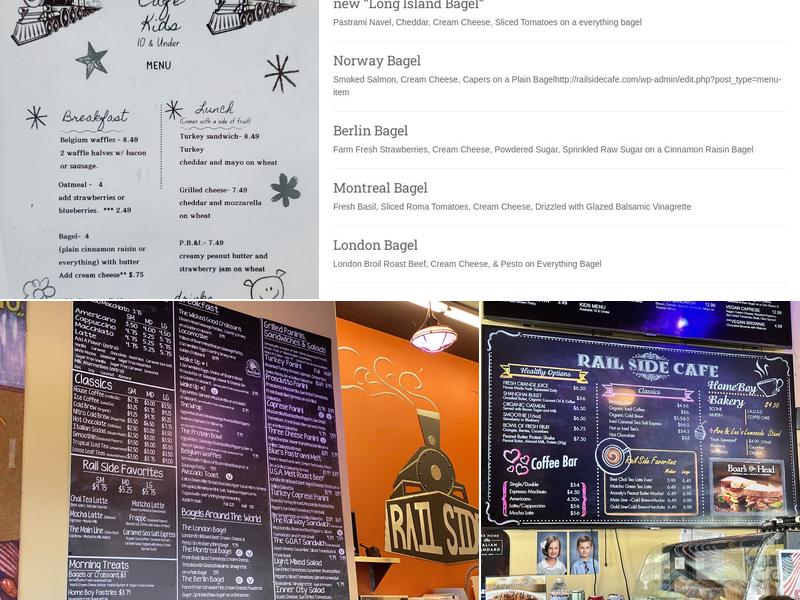 Rail Side Cafe Menu