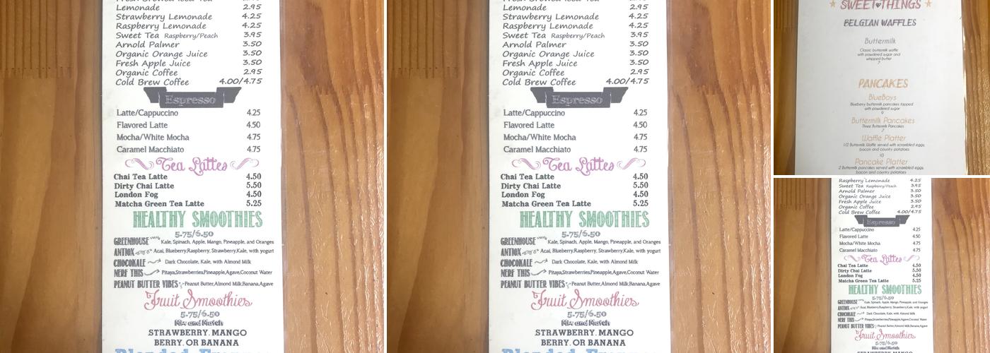 Green House Cafe Menu