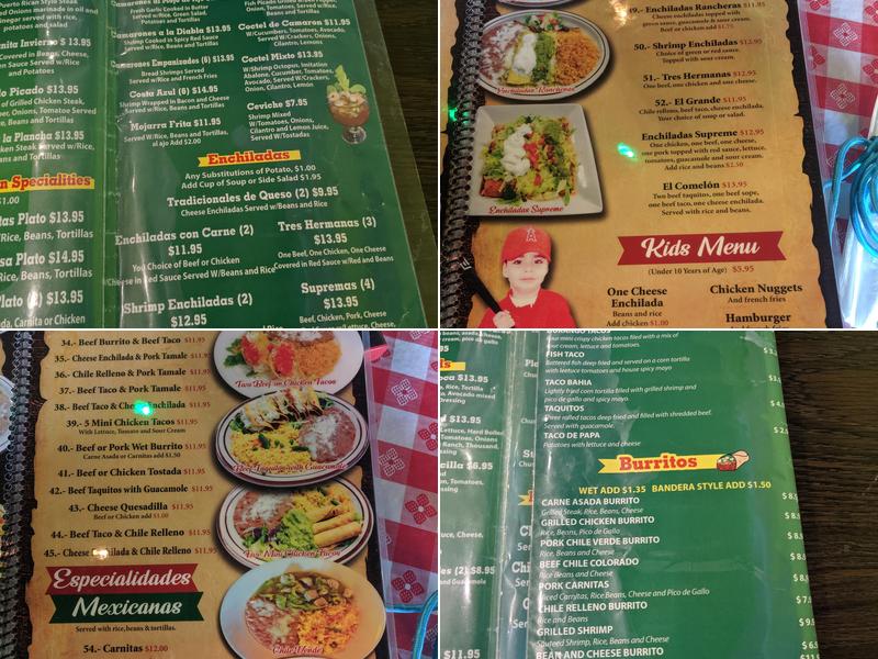 Durango Restaurant Menu