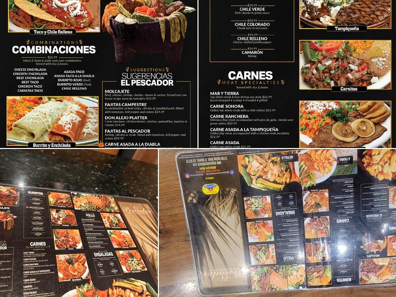 El Pescador Bar & Grill Menu