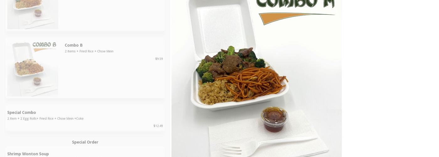 China Express Menu