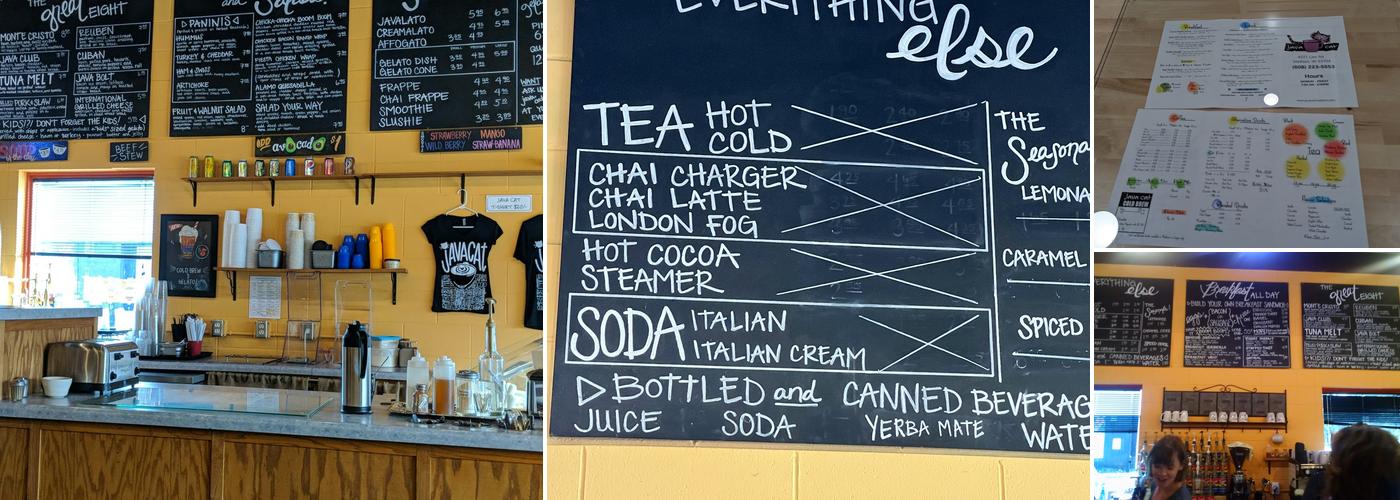 Java Cat Coffee House Menu