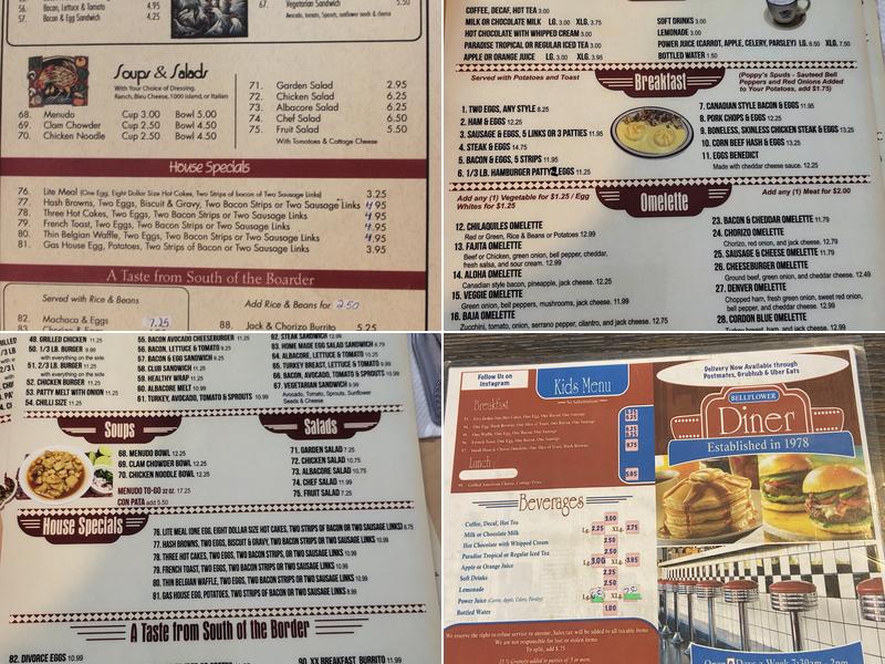 Bellflower Diner Menu