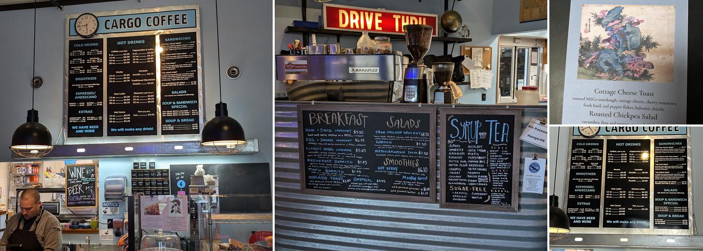 Cargo Coffee Menu