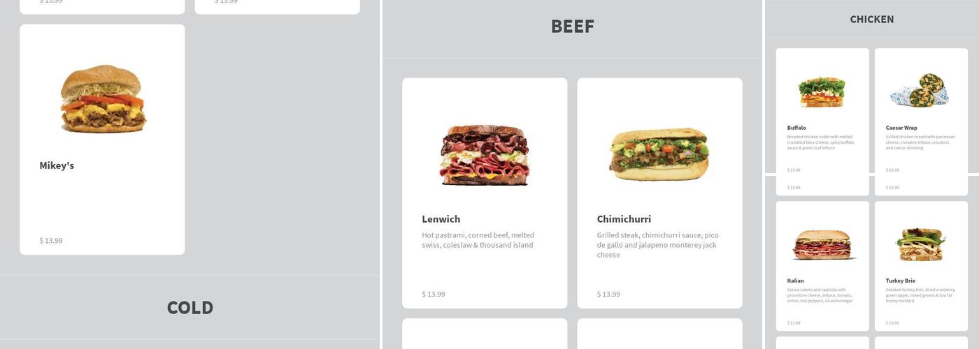Lenwich Menu