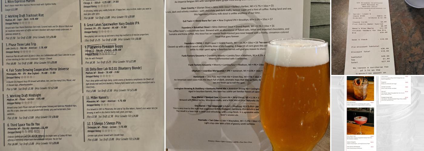 Off Broadway Drafthouse Menu