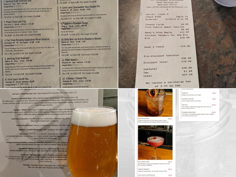 Off Broadway Drafthouse Menu