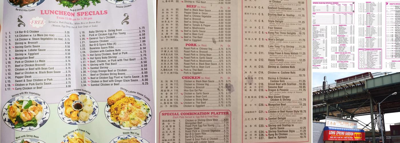 Long Spring Garden Menu