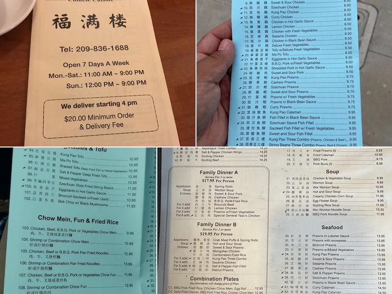 Fortune Garden Chinese Restaurant Menu