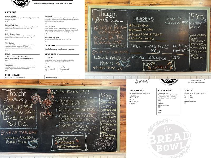 The Bread Bowl Menu