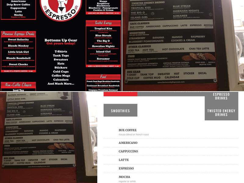 Bottoms Up Espresso Menu