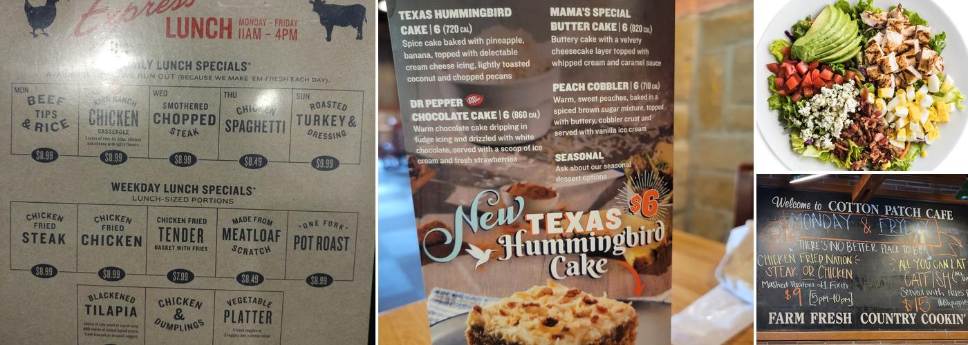 Cotton Patch Cafe Menu