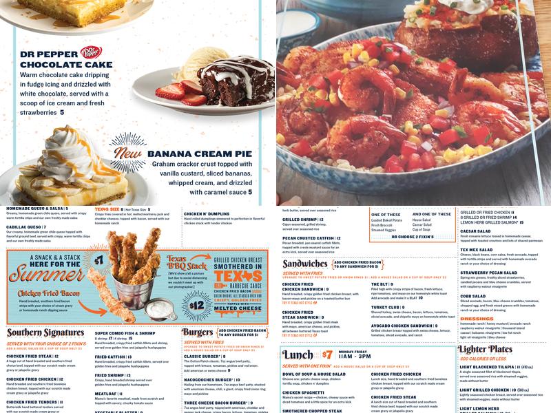 Cotton Patch Cafe Menu