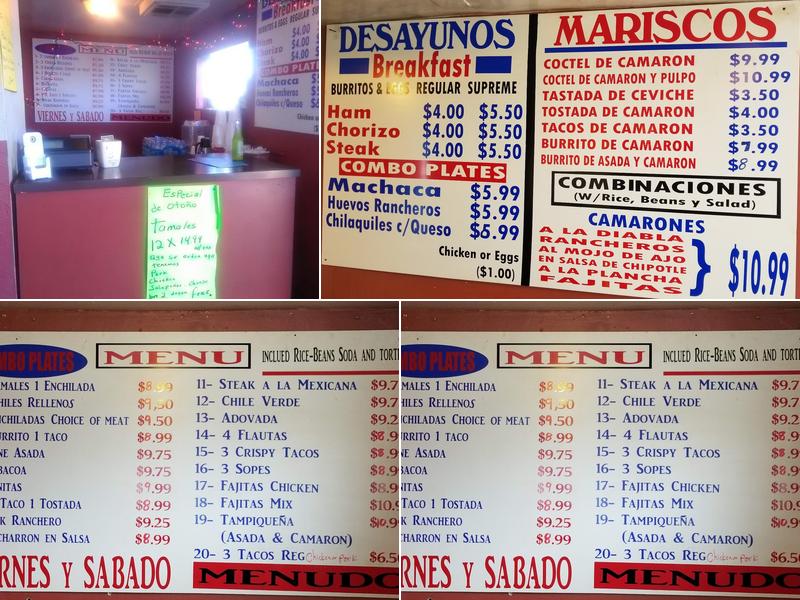 Taqueria El Jaliscience Menu