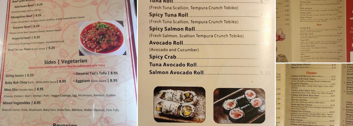Asian Garden Menu