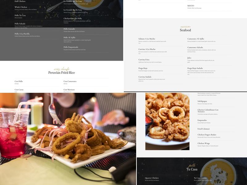Tu Casa Menu