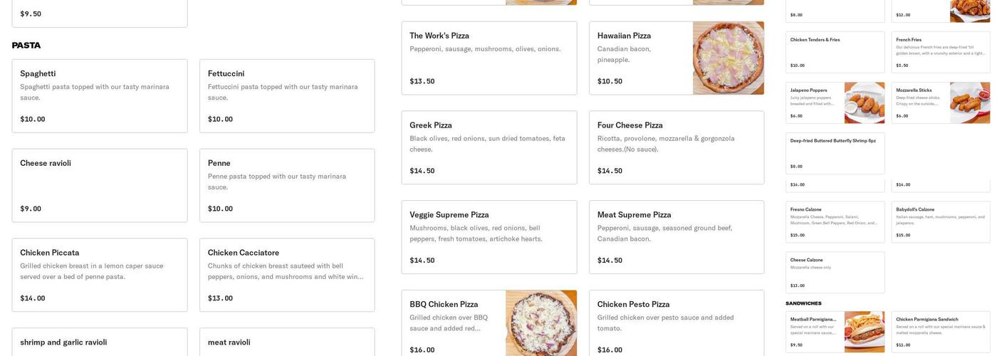 Sopranos Pizza and Restaurant Menu