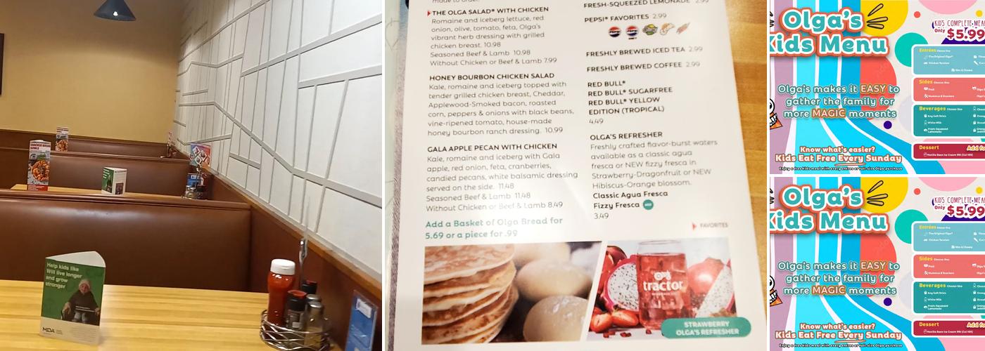Olga's Kitchen Menu