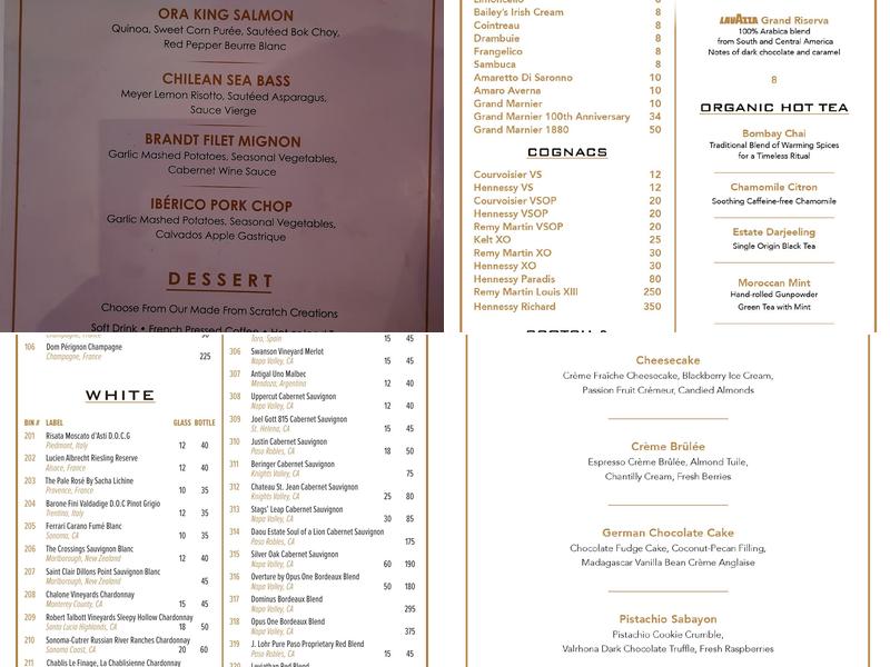 Black&Blue Steakhouse Menu