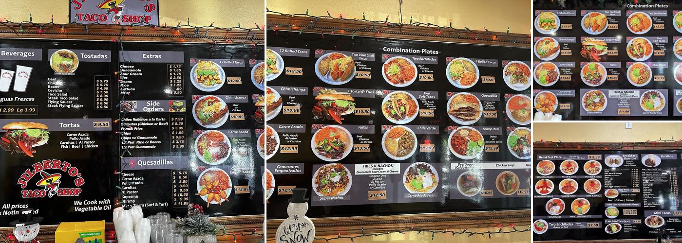 Jilberto's Taco Shop Menu