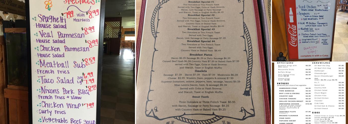 Doris & Roger's Kitchen Menu