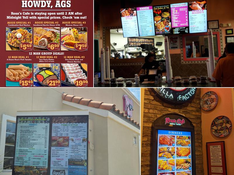 Rosa's Café & Tortilla Factory Menu