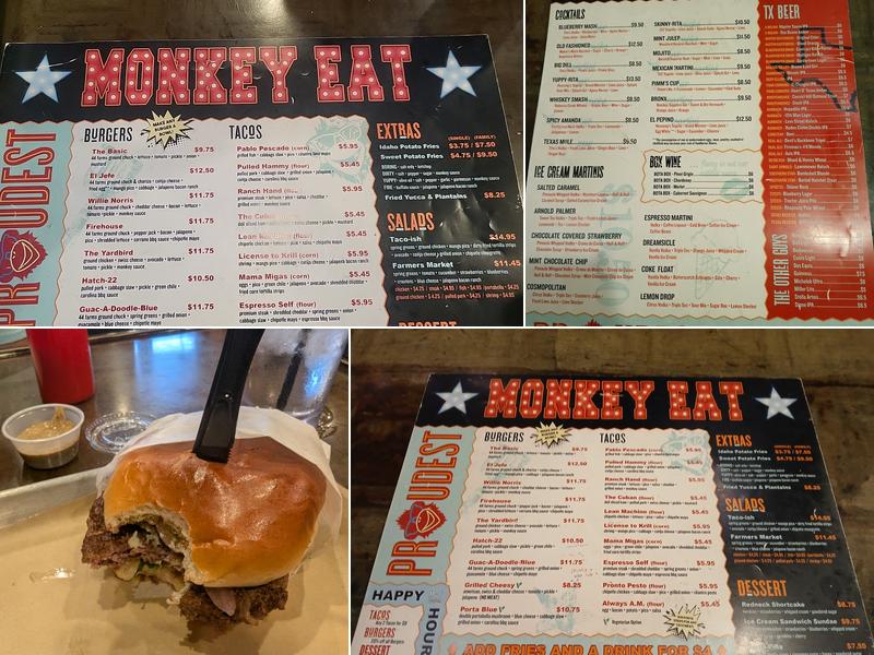 Proudest Monkey Menu