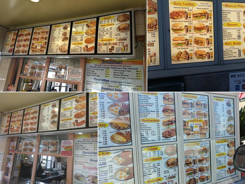 The Burger Palace Menu
