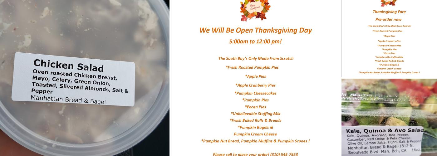 Manhattan Bread & Bagel Menu