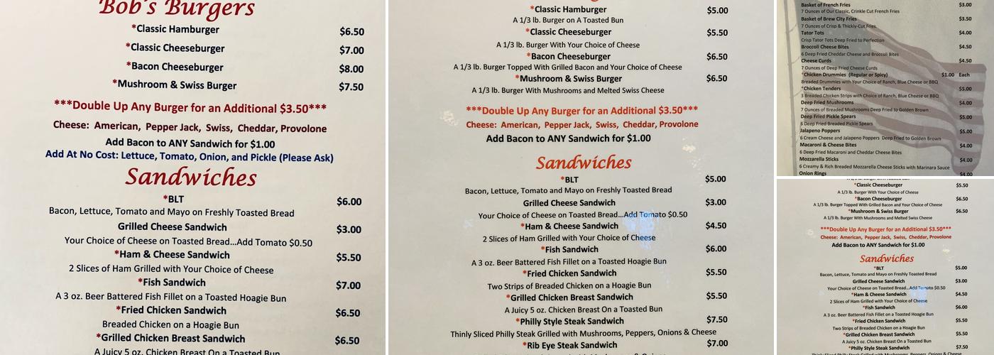 Riley's Bar & Grill Menu
